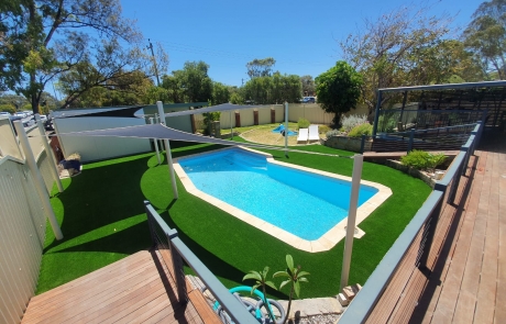 Artificial Grass Installation Around a Pool