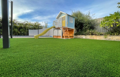 synthetic turf install cubby house