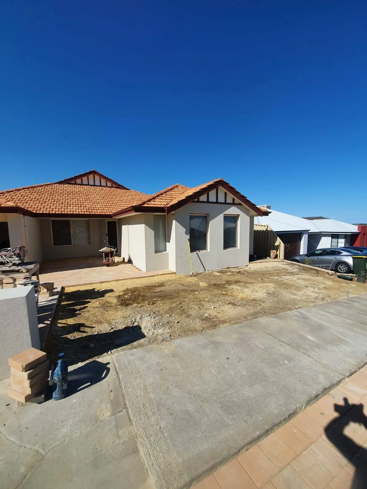 Before: Dry Brown Lawn Perth